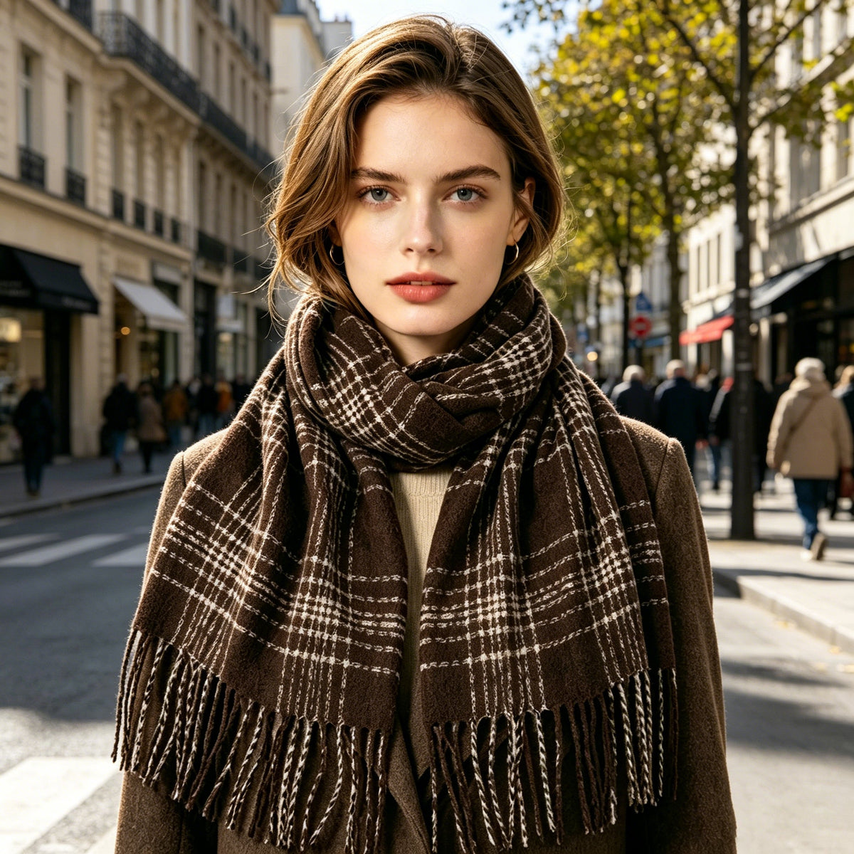 Retro Knitted Winter Scarf