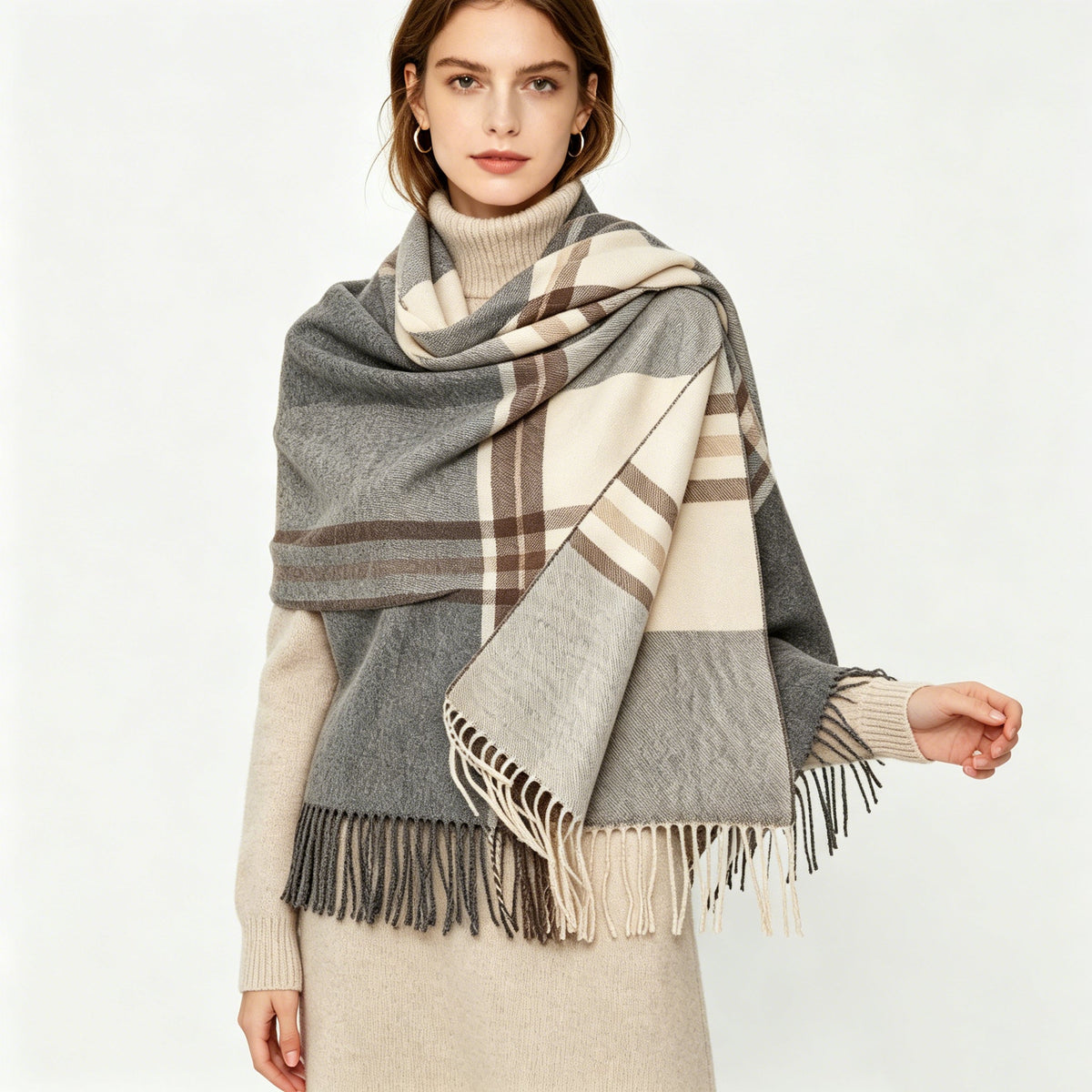 Premium Plaid Winter Scarf