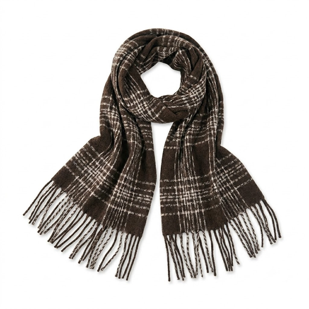 Retro Knitted Winter Scarf