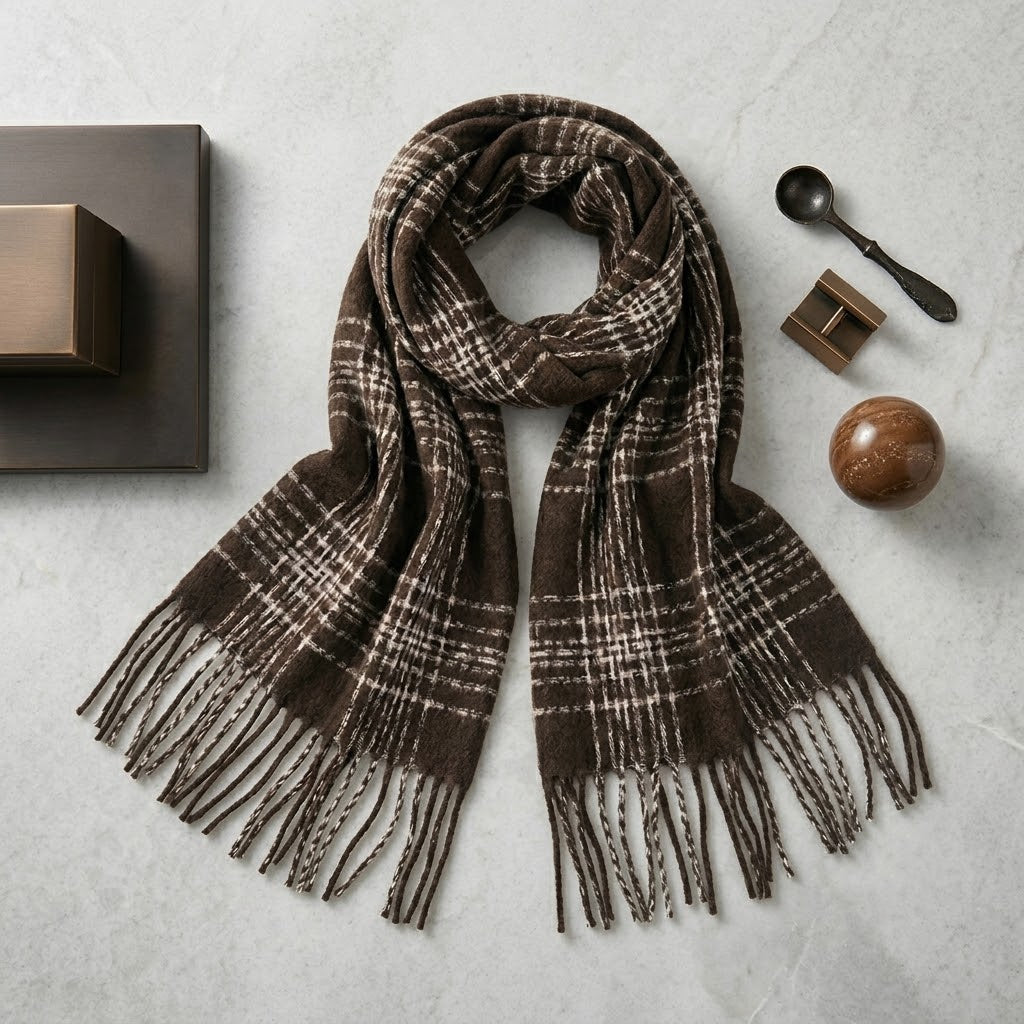Retro Knitted Winter Scarf