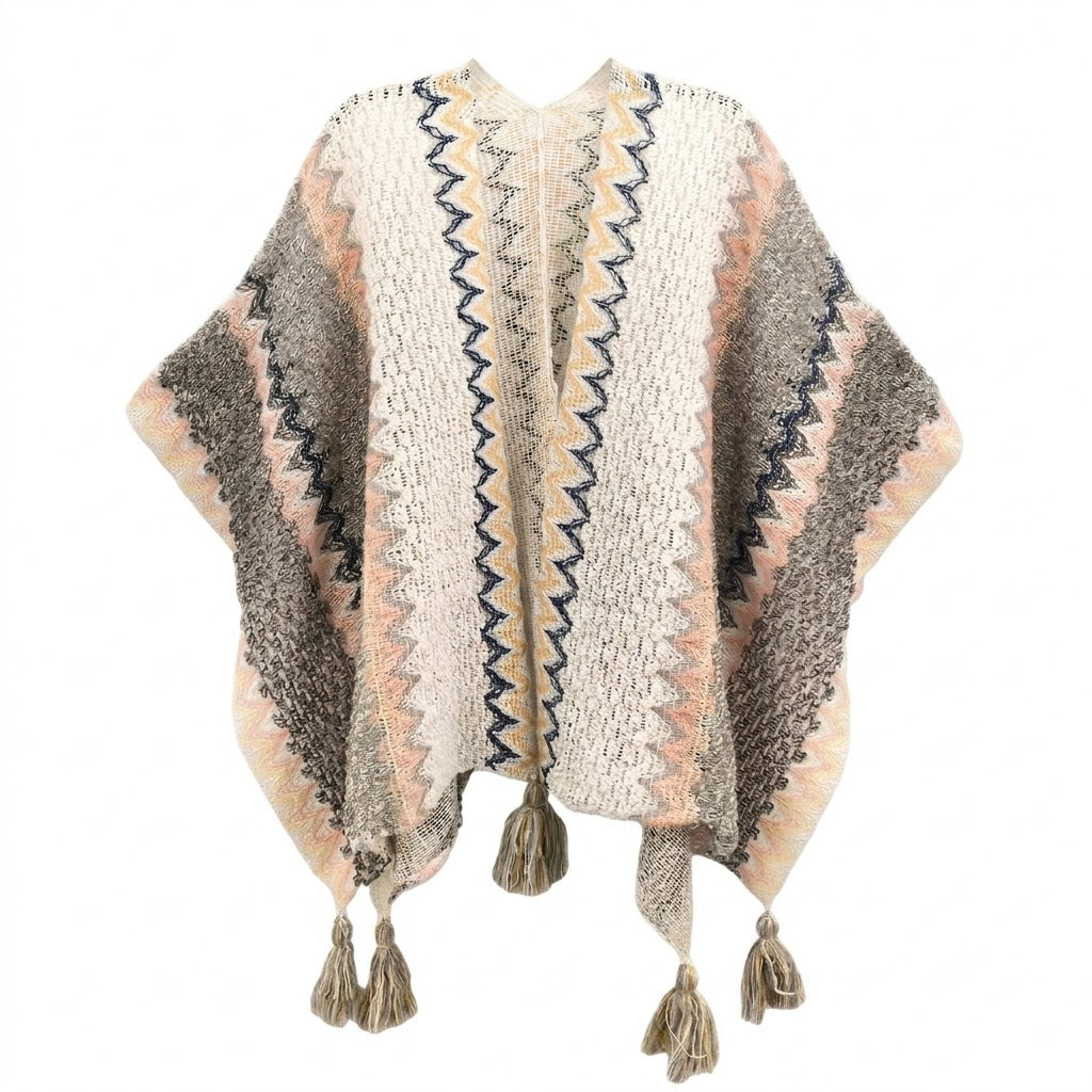 Retro Ethnic Pullover Cloak